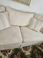 Hickory Luxurious White Sofa Couch Loveseat Lounge Chaise Chair Livingroom Famil