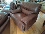 Leather arm chair - SEE MATCHING MODULAR SECTIONAL SOFA/ COUCH