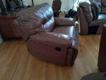 Leather arm chair - SEE MATCHING MODULAR SECTIONAL SOFA/ COUCH