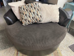 4 FT 8” W Ashley Oversized 360 Swivel Loveseat Sofa
