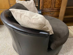 4 FT 8” W Ashley Oversized 360 Swivel Loveseat Sofa