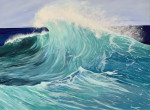 The painting Waves, acrylic on canvas