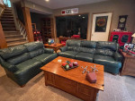 Thomasville leather sofa and loveseat