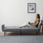 Gray sofa (turns into futon) for sale