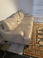 Moving sale! Leather sofa, 96” long, like new