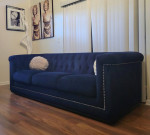 Contemporary dark blue sofa