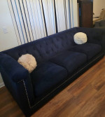 Contemporary dark blue sofa