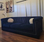Contemporary dark blue sofa