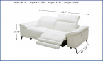 White leather recliner sofa, white couch. sectional. White furniture interior de