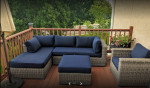 High End Outdoor Patio Sofa Sets Clearance w/Sunbrella Plush Cushions