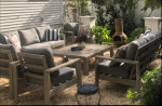 High End Outdoor Patio Sofa Sets Clearance w/Sunbrella Plush Cushions