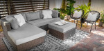 High End Outdoor Patio Sofa Sets Clearance w/Sunbrella Plush Cushions
