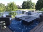 High End Outdoor Patio Sofa Sets Clearance w/Sunbrella Plush Cushions