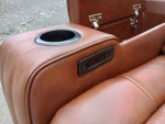 NEW Ashley Brown Power Reclining Leather Sofa with Massage