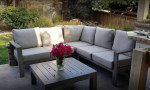 High End Outdoor Patio Sofa Sets Clearance w/Sunbrella Plush Cushions