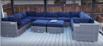High End Outdoor Patio Sofa Sets Clearance w/Sunbrella Plush Cushions