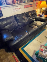 Leather sofa, loveseat and lounge chair