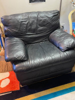 Leather sofa, loveseat and lounge chair