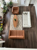 Leather sofa set