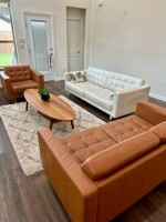 Leather sofa set