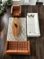 Leather sofa set