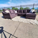 Huge Gray 3-Piece Sectional Sofa