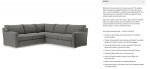 Crate and Barrel Axis 3-Piece Sectional Sofa