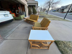 Bamboo Ficks and Reed sofa set