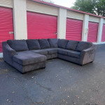 Charcoal Fabric U shaped Sectional Sofa π Delivery Available