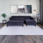 Charcoal Gray Sectional Sofa w Oversized Ottoman 🚛Delivery Available