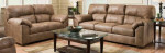 Sofa and loveseat brown leather