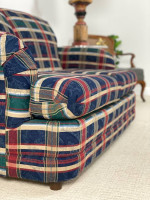 Modern Multi-Colored Upholstered Loveseat Sofa Couch
