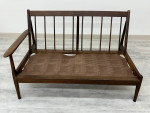 MID-CENTURY DANISH MODERN SOFA PAIR STYLE OF SELIG ~ FRAMES ONLY