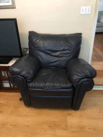 Leather sofa & chair