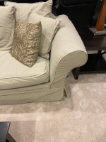 Pottery Barn Couch Sofa Loveseat Tables Lamps Drapes Curtains- Clean!