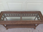 RATTAN/WICKER CONSOLE TABLE, ENTRY TABLE OR SOFA TABLE