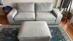 Sofa & ottoman with storage