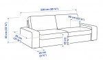 Sofa & ottoman with storage