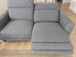 Power Reclining Grey Fabric Sofa / Loveseat / Couch - Excellent Condition