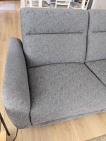 Power Reclining Grey Fabric Sofa / Loveseat / Couch - Excellent Condition