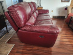 Leather Electric Reclining Sofa by Legget & Platt