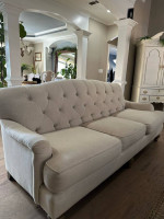 Linen cream, colored living room, sofa set with two chairs