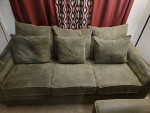 Sofa, loveseat, and ottoman