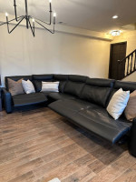 Macy's Leather Power Reclining Sofa
