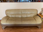Living Room Leather Sofa and Loveseat