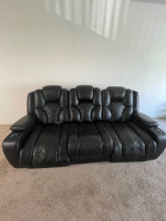Black Reclining Sofa