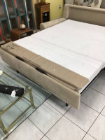 Queen Suede Sleeper Sofa with a Gel Matress
