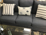 Navy Blue Sleeper Sofa with 3 Pillows