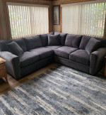 New Artemis II Collection 3 pc Sectional Sofa Couch 97 x 97 x 35 Graphite Grey