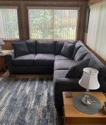 New Artemis II Collection 3 pc Sectional Sofa Couch 97 x 97 x 35 Graphite Grey